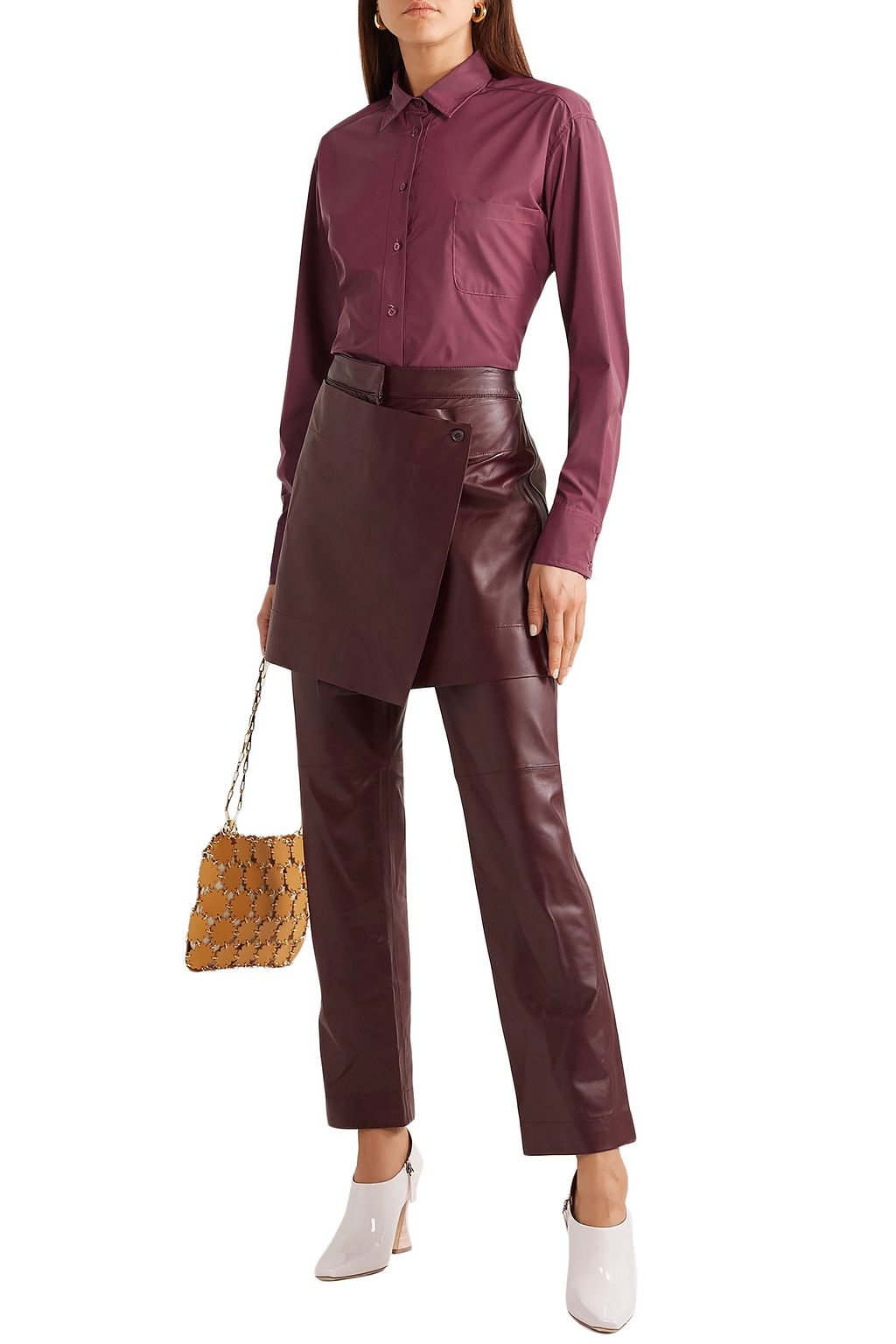 SIES MARJAN Sander iridescent taffeta shirt