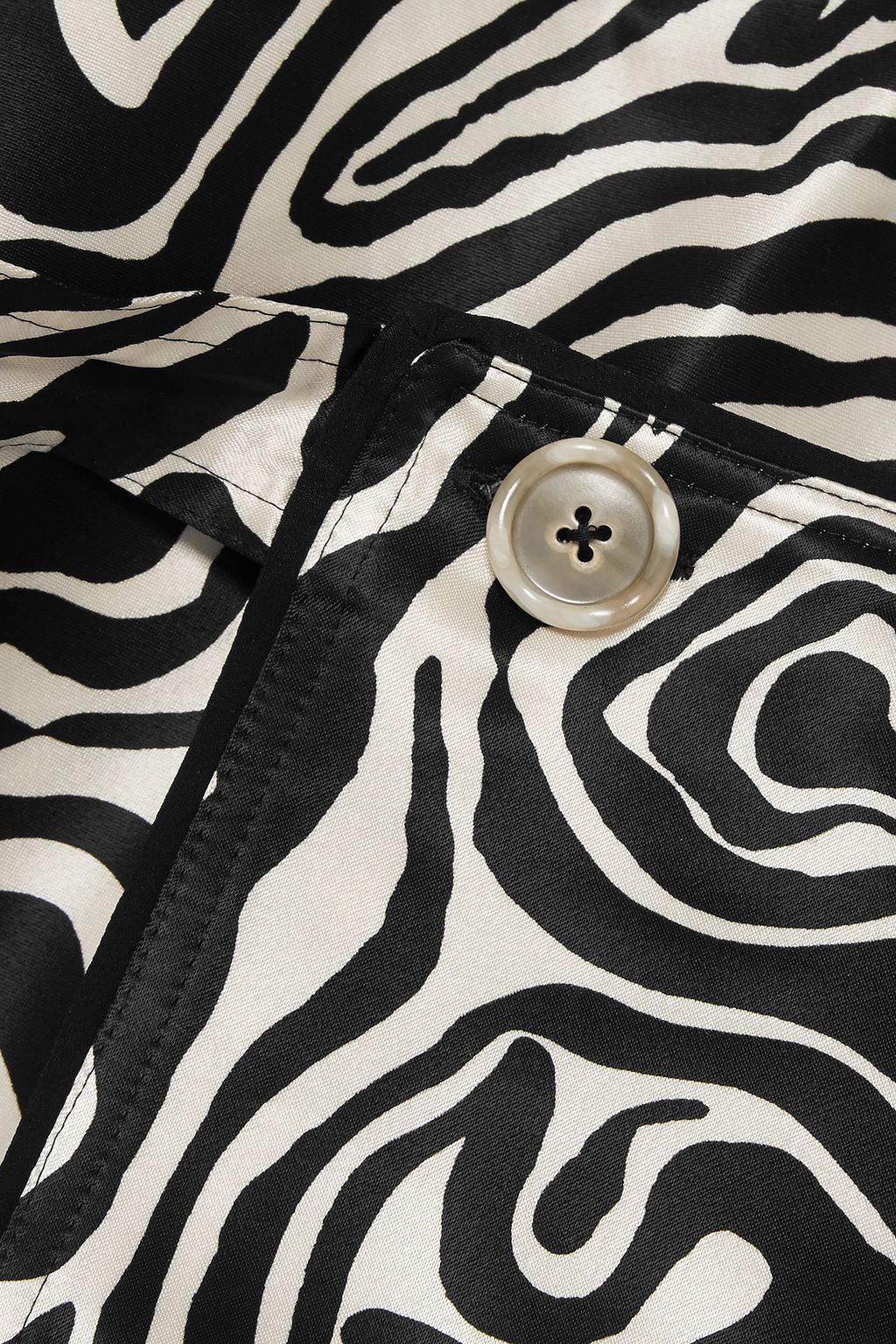 MARNI Zebra-print satin wrap midi skirt