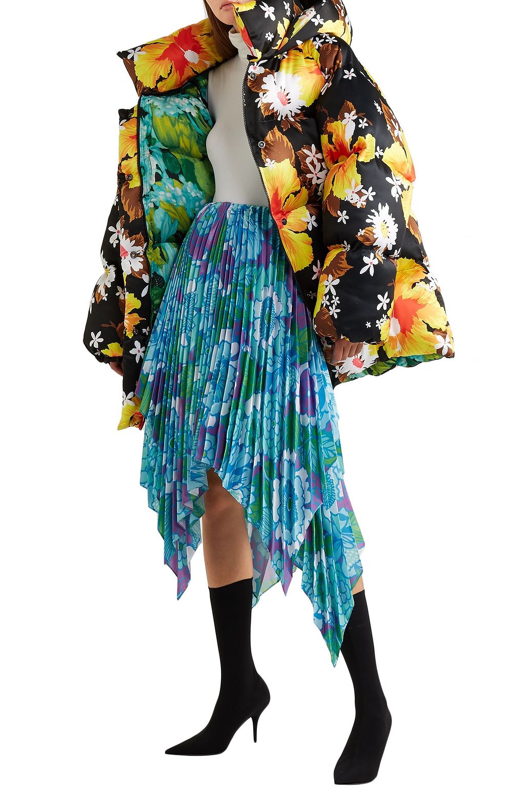 RICHARD QUINN Oversized floral-print shell jacket