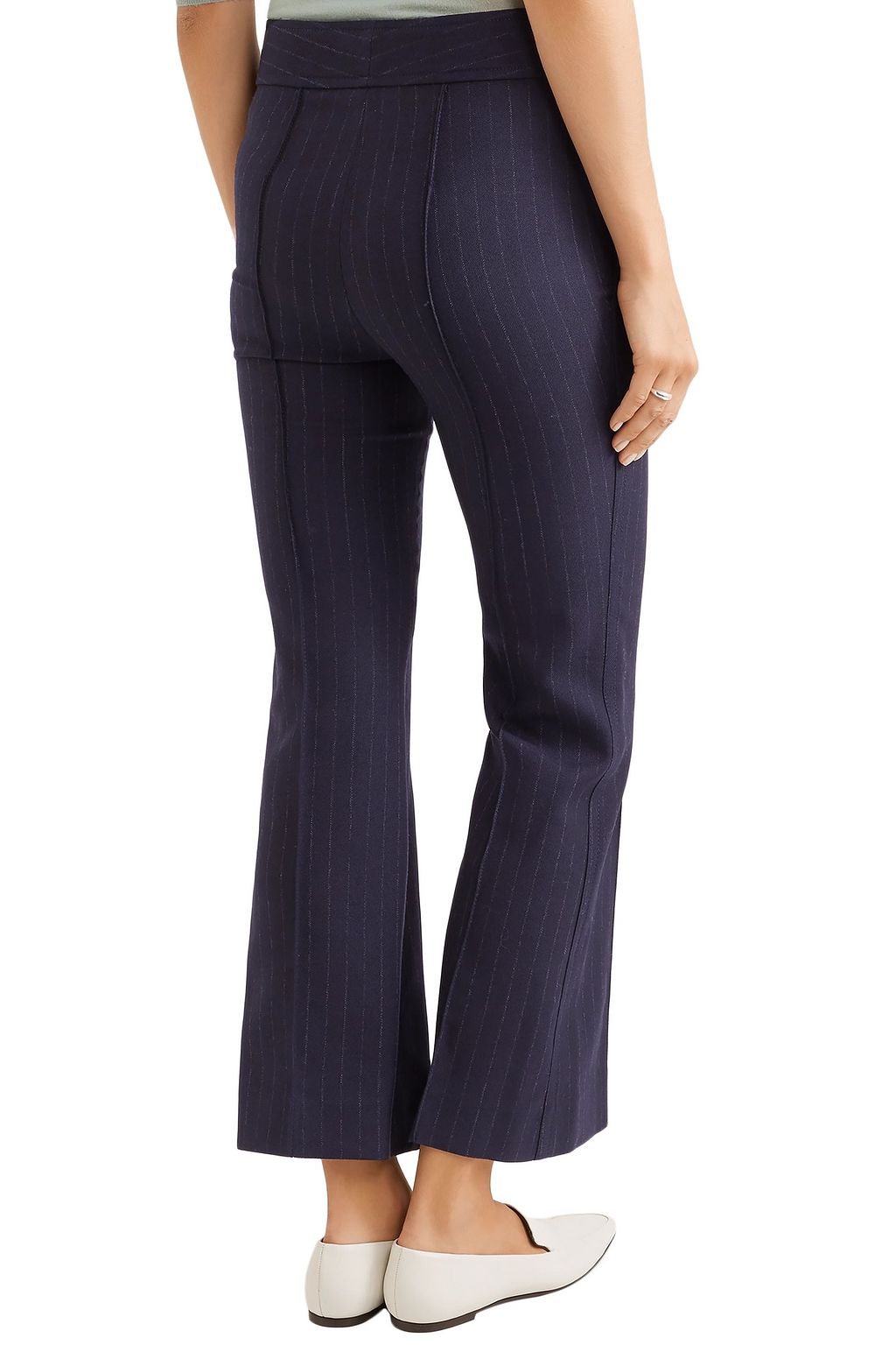 JOSEPH Ridge pinstriped wool flared pants