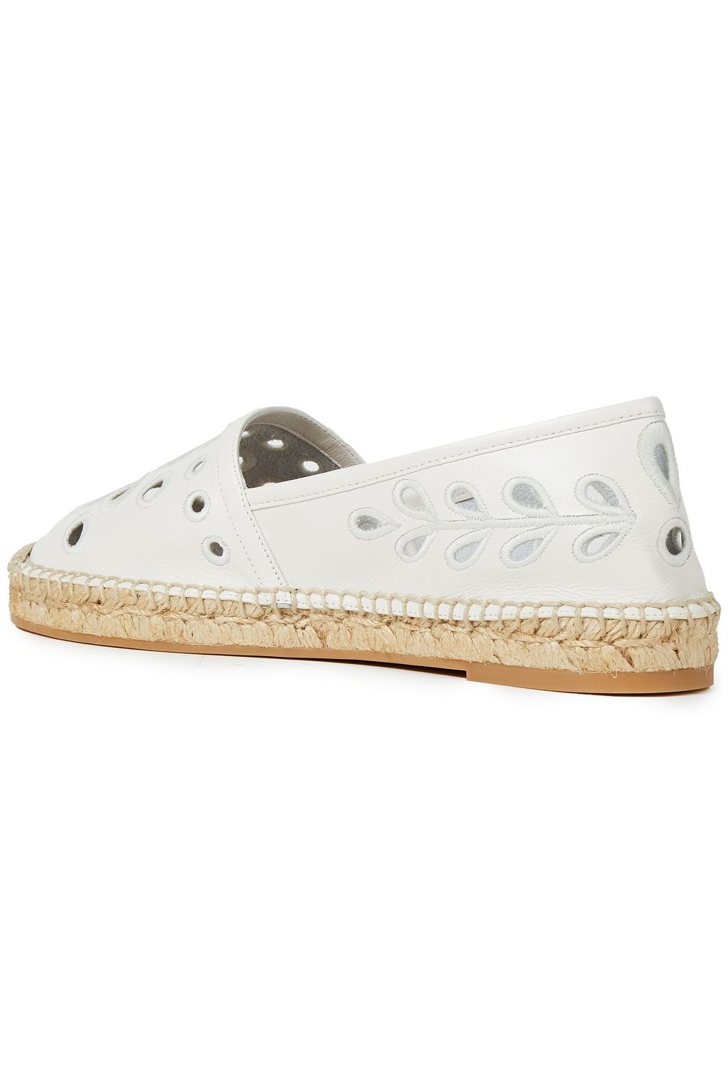 RED(V) Broderie anglaise leather espadrilles