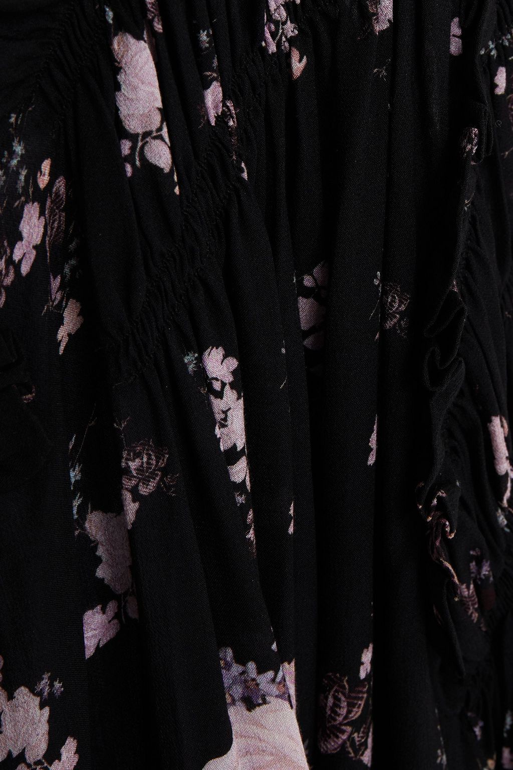 PREEN LINE Lois gathered floral-print crepe midi dress