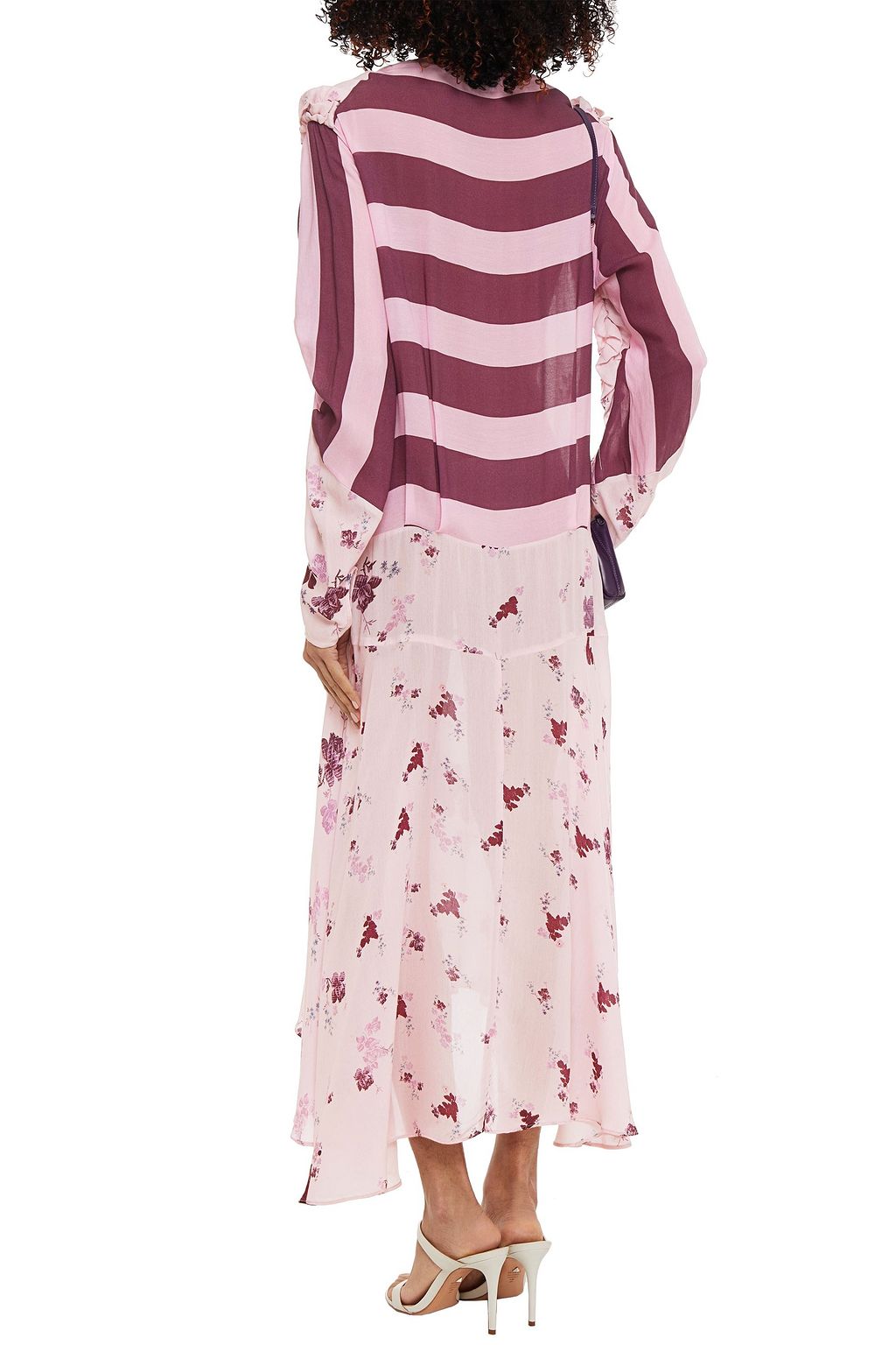 PREEN LINE Sora ruffled printed crepe de chine midi dress
