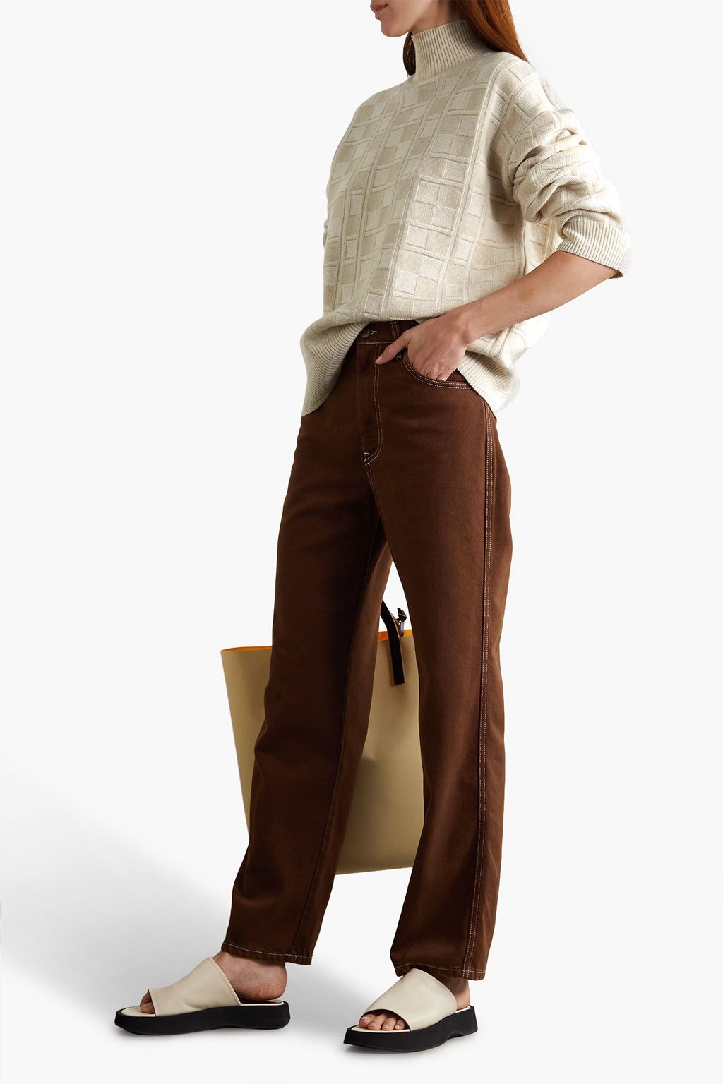 ZANKOV Tilly jacquard-knit merino wool turtleneck sweater