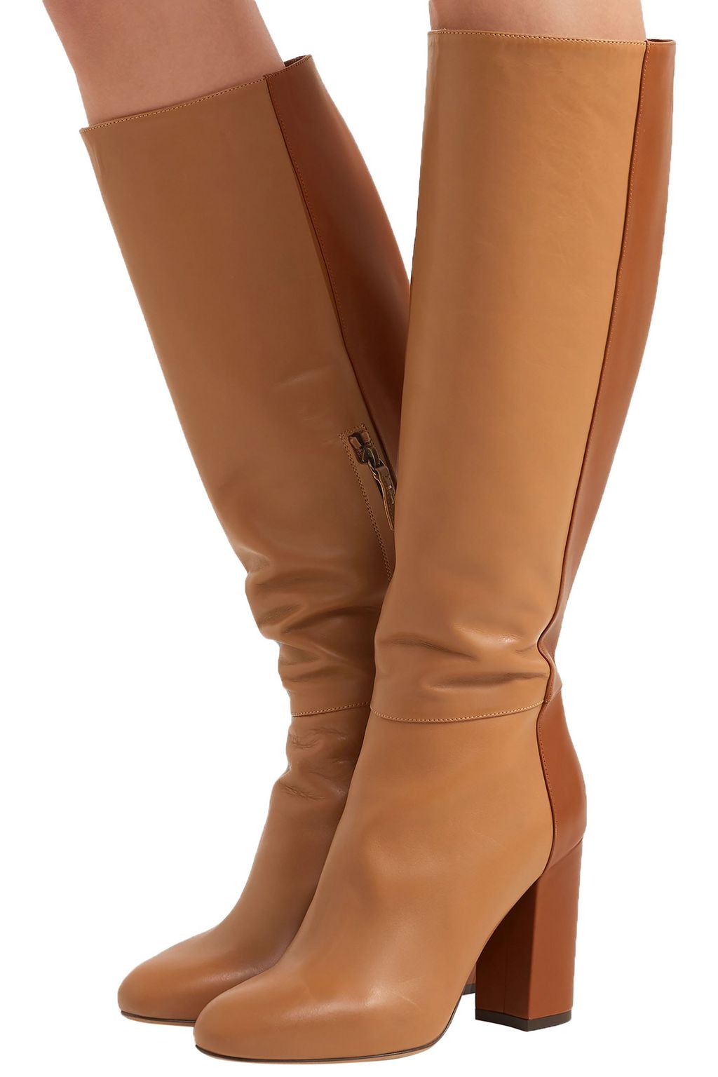 TABITHA SIMMONS Two-tone leather knee boots