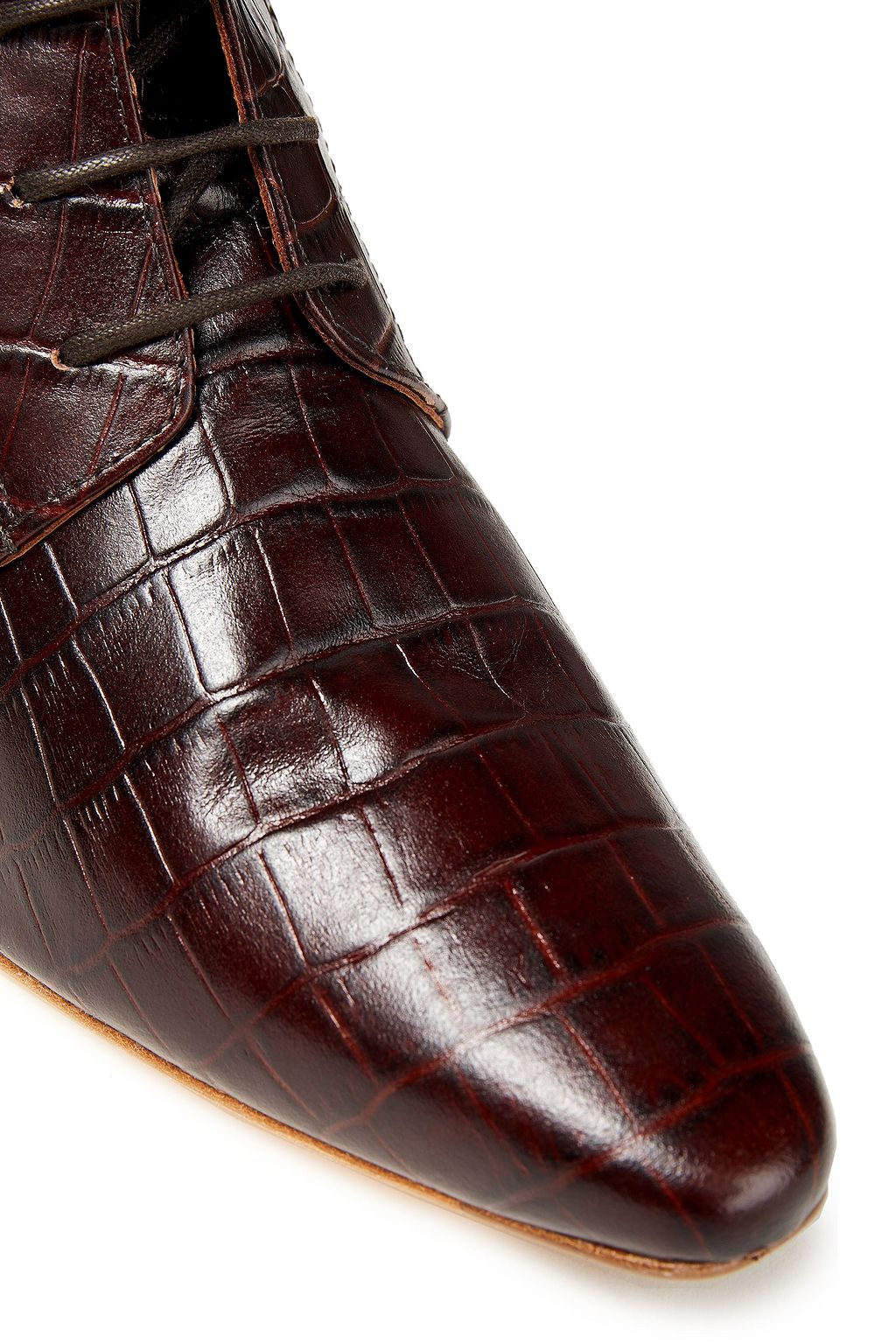 MIISTA Zelie croc-effect leather ankle boots