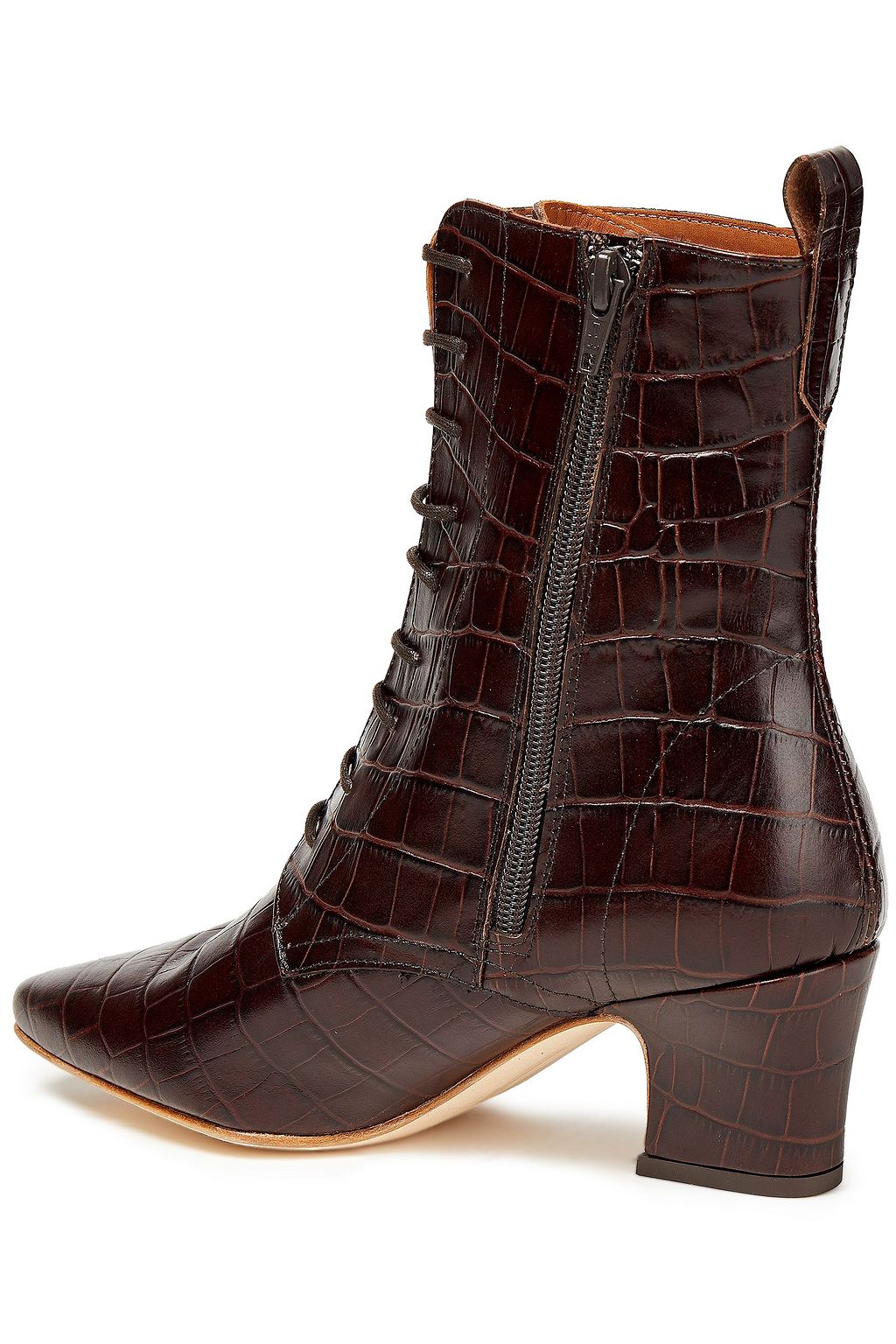 MIISTA Zelie croc-effect leather ankle boots
