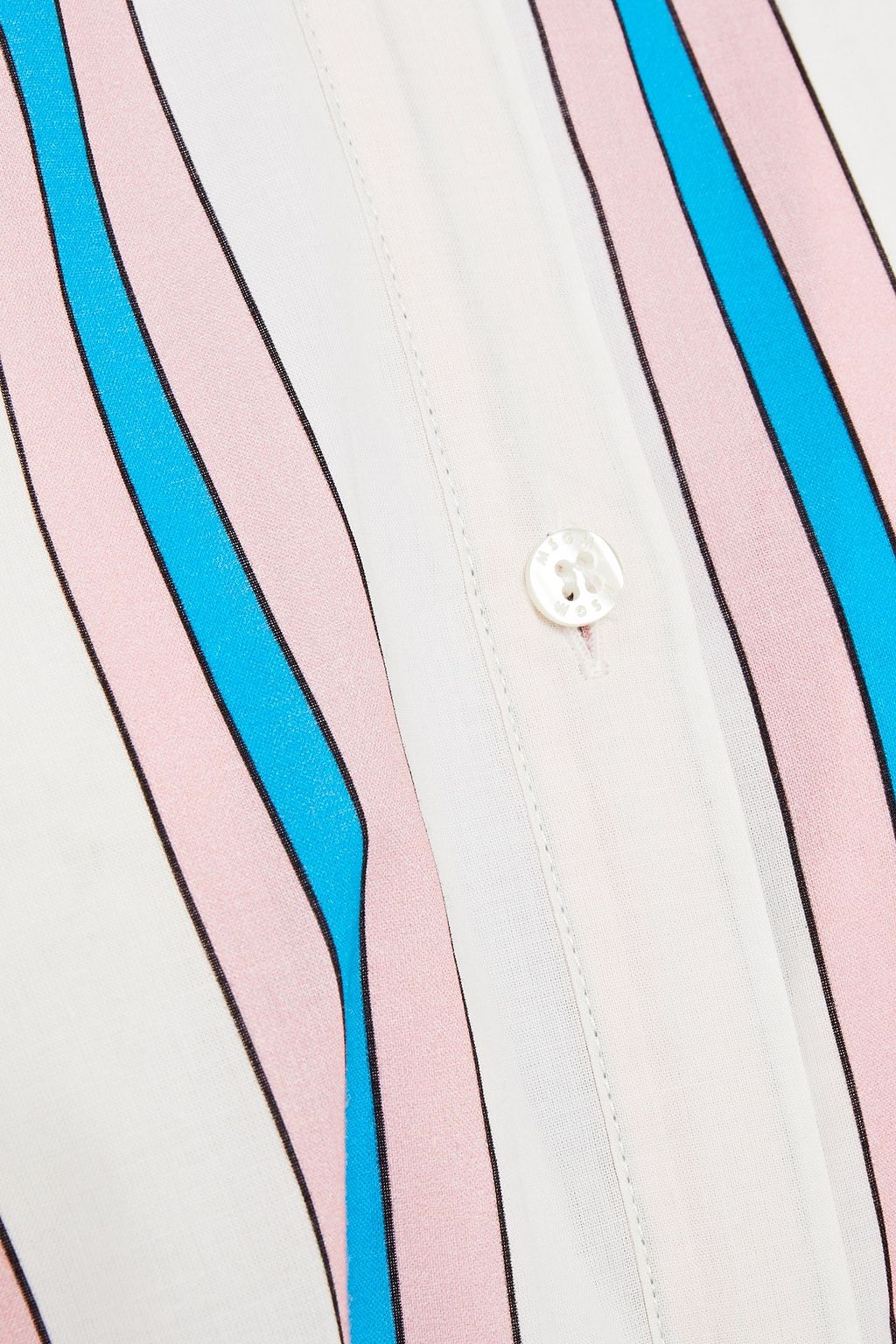 MSGM Striped cotton-poplin shirt