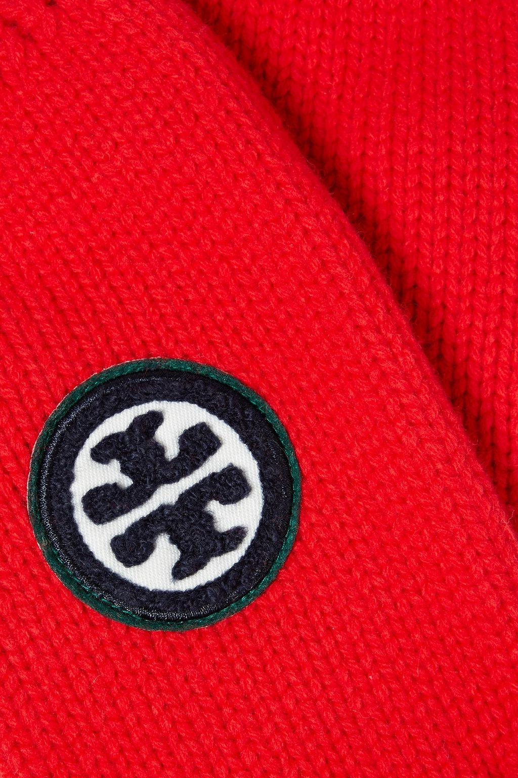 TORY BURCH Appliquéd merino wool mittens