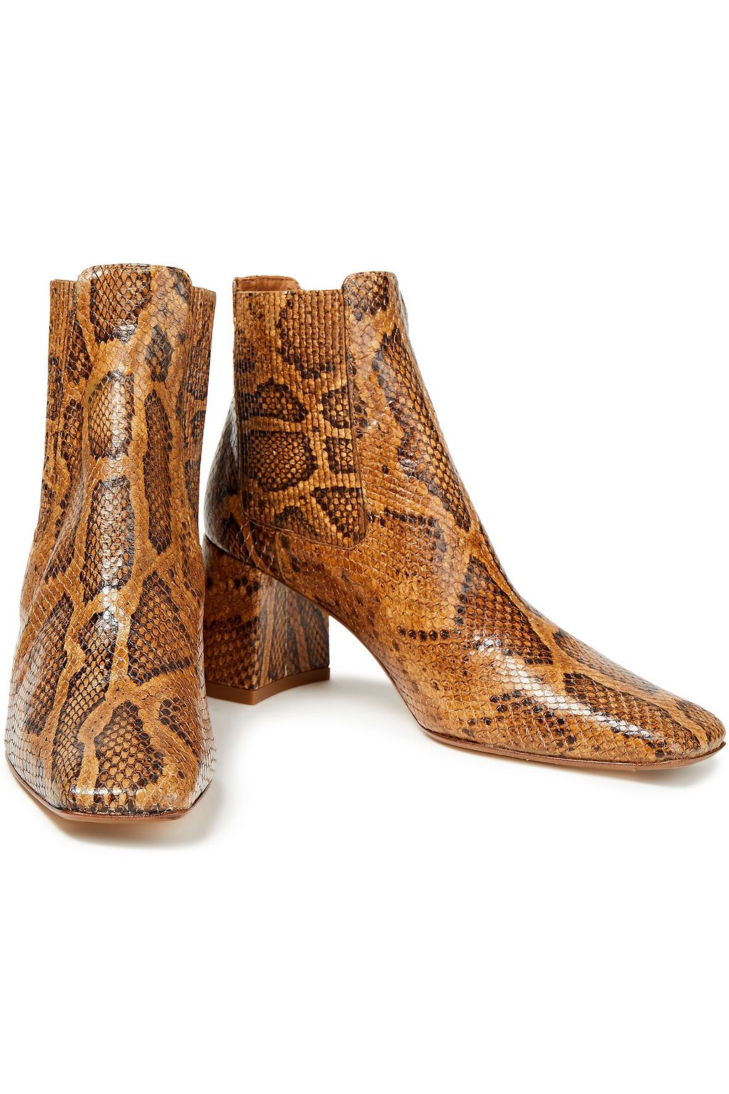 MIISTA Beta snake-effect leather ankle boots