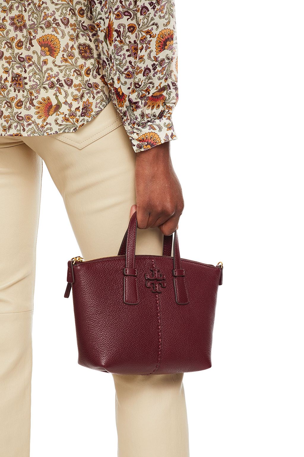tory burch pebbled tote