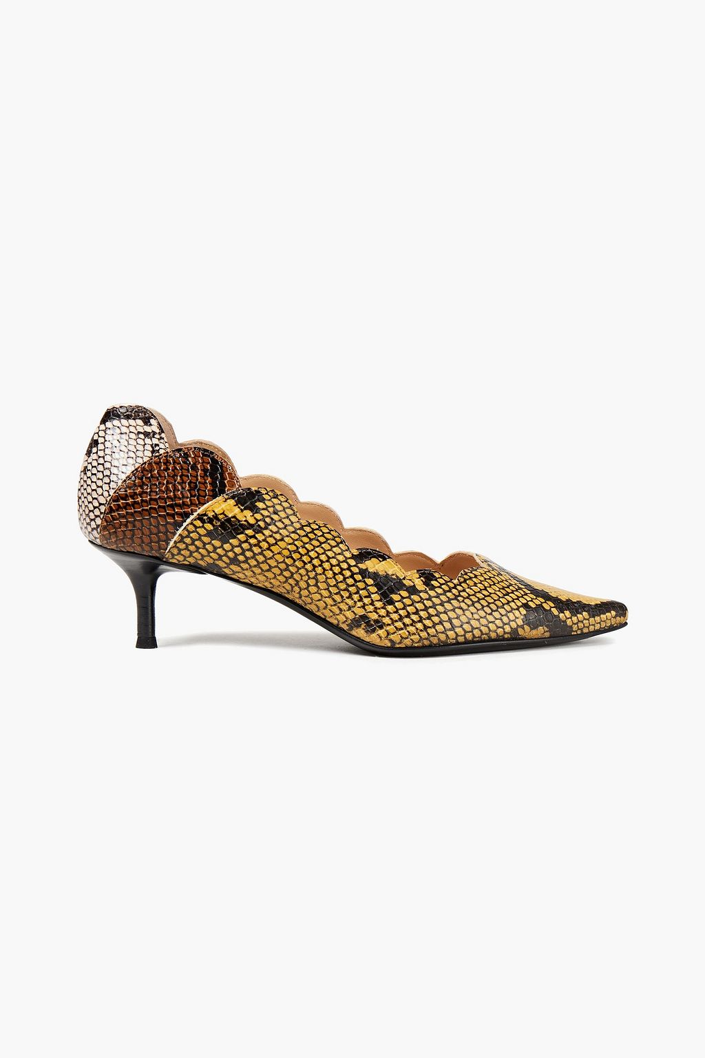 Animal print Scalloped snake-effect leather pumps | Sale up to off | THE | CHLOÉ | THE OUTNET