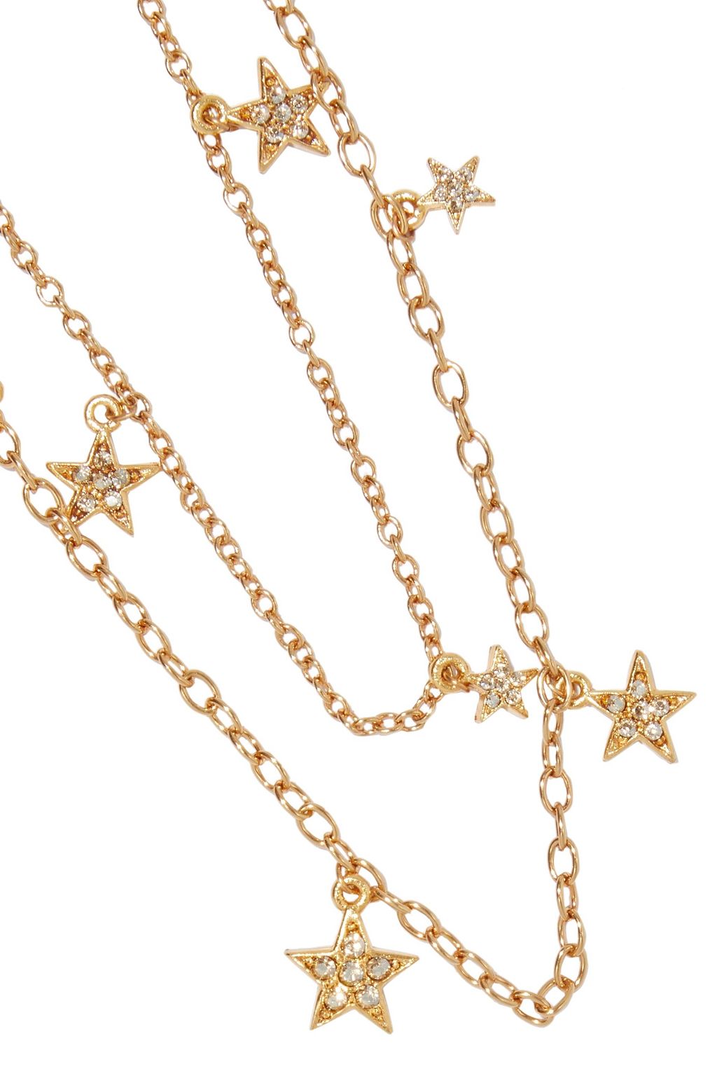 OSCAR DE LA RENTA Gold-tone crystal necklace
