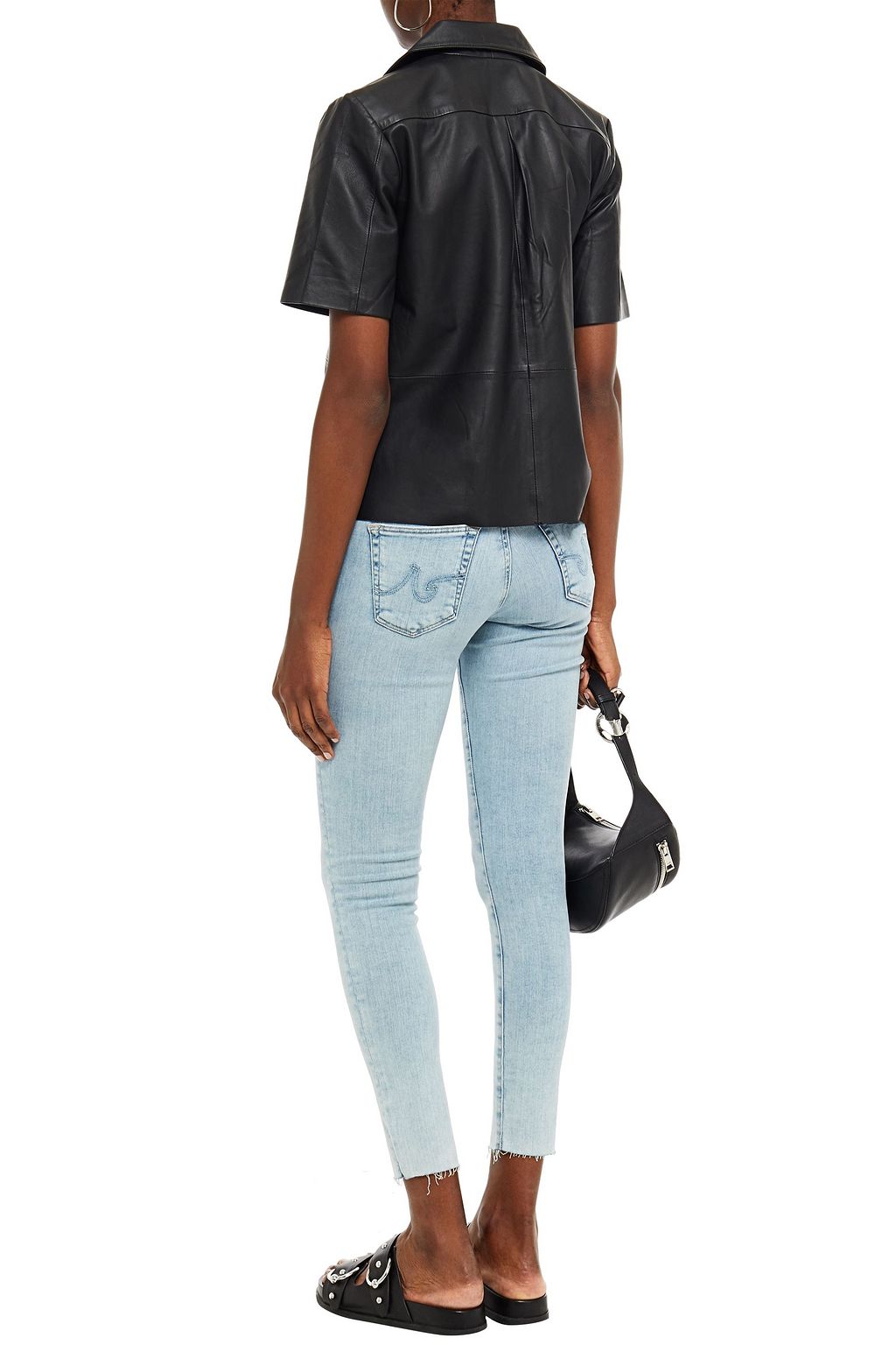 AG JEANS Faded mid-rise skinny jeans