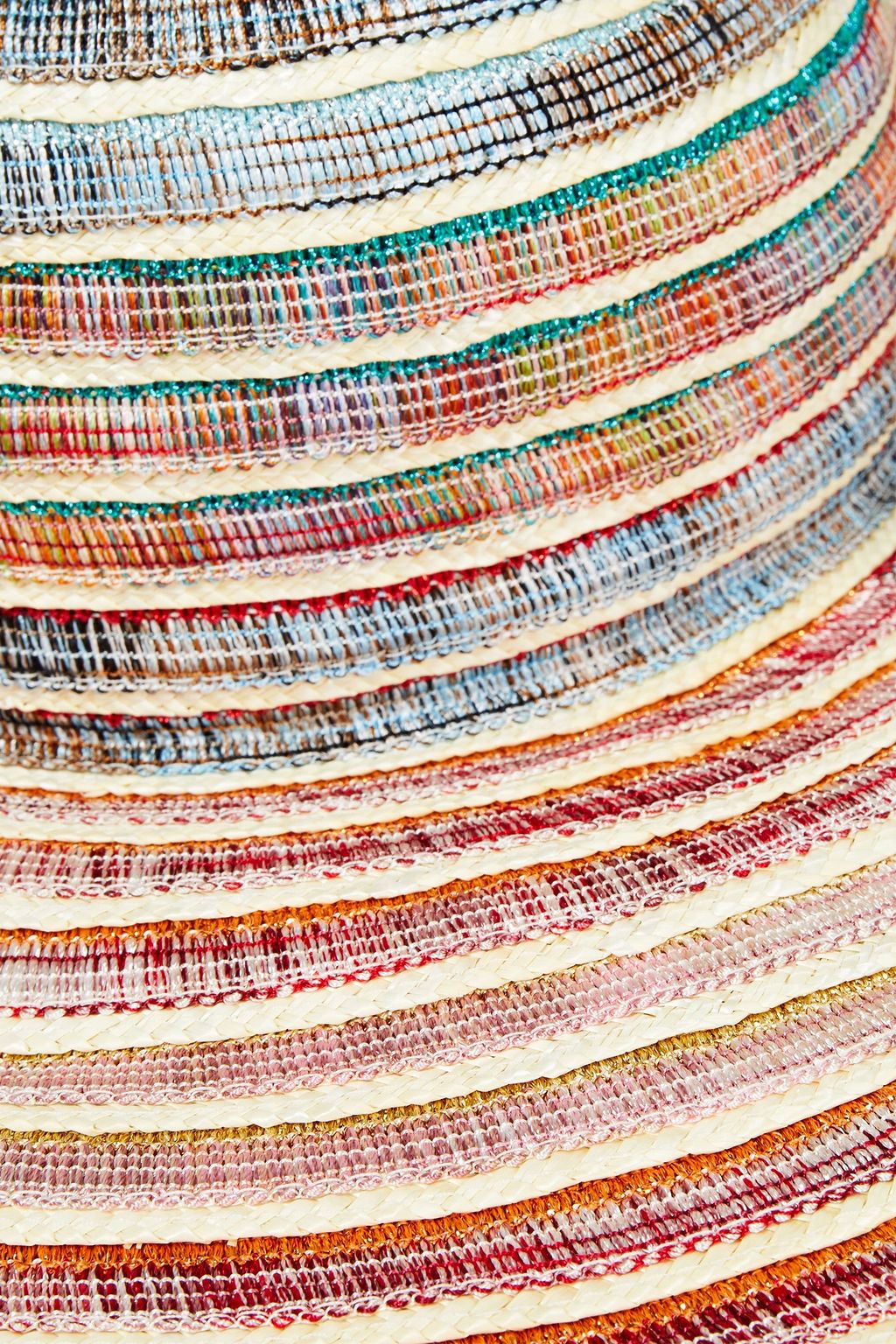 MISSONI MARE Mare metallic straw-blend sun hat
