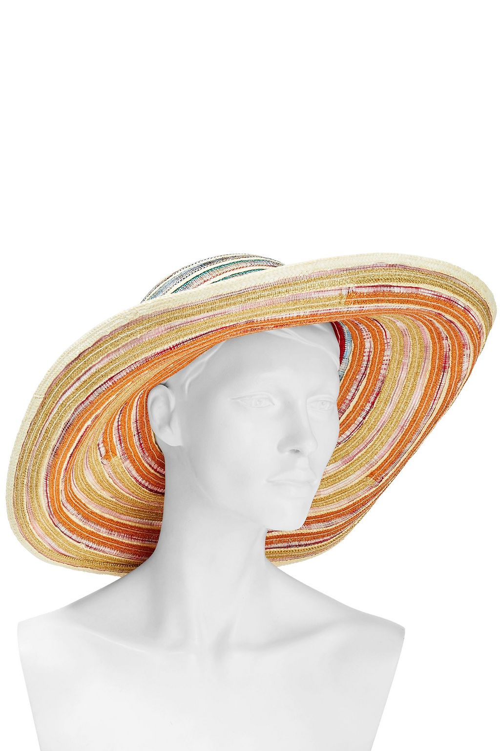 MISSONI MARE Mare metallic straw-blend sun hat