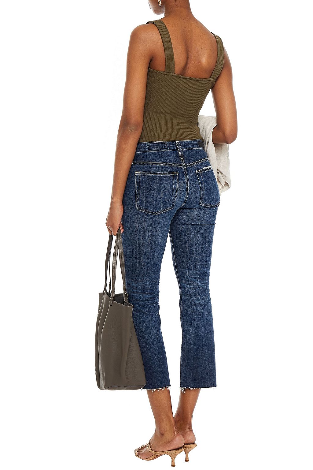 AG JEANS High-rise kick-flare jeans