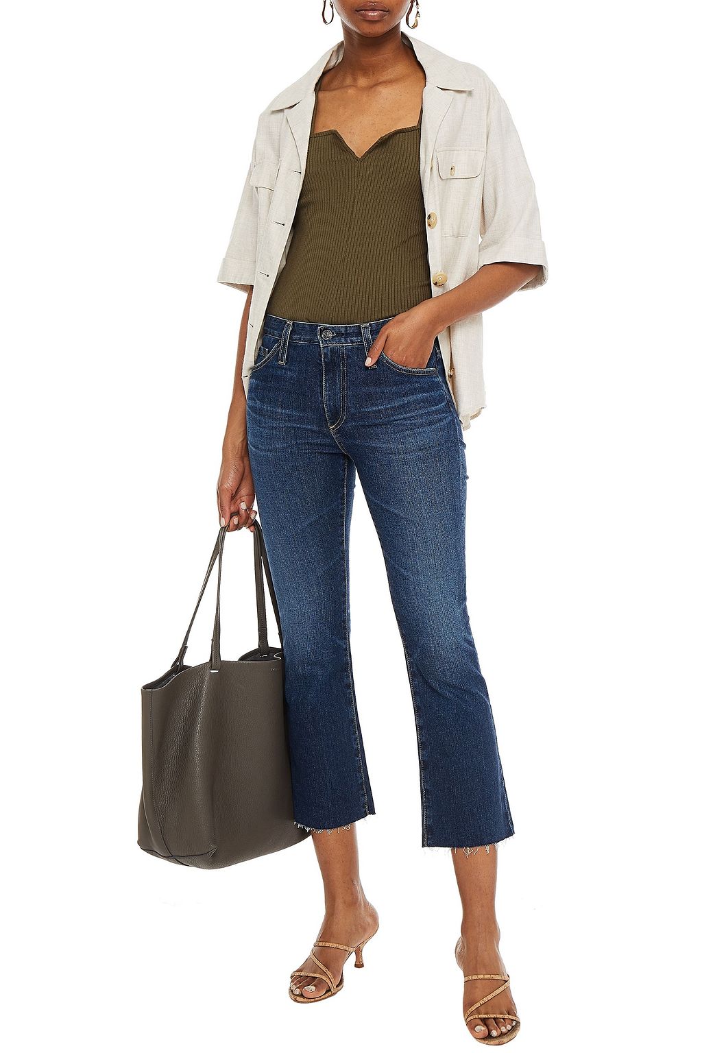 AG JEANS High-rise kick-flare jeans