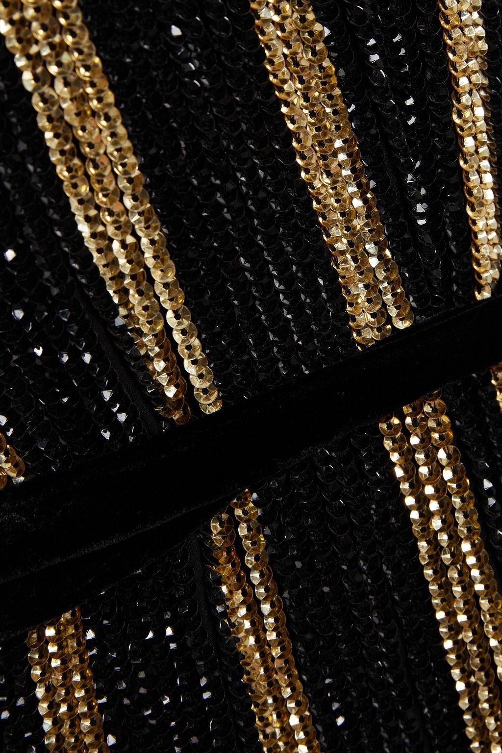 RETROFÊTE Rebecca sequined chiffon maxi dress