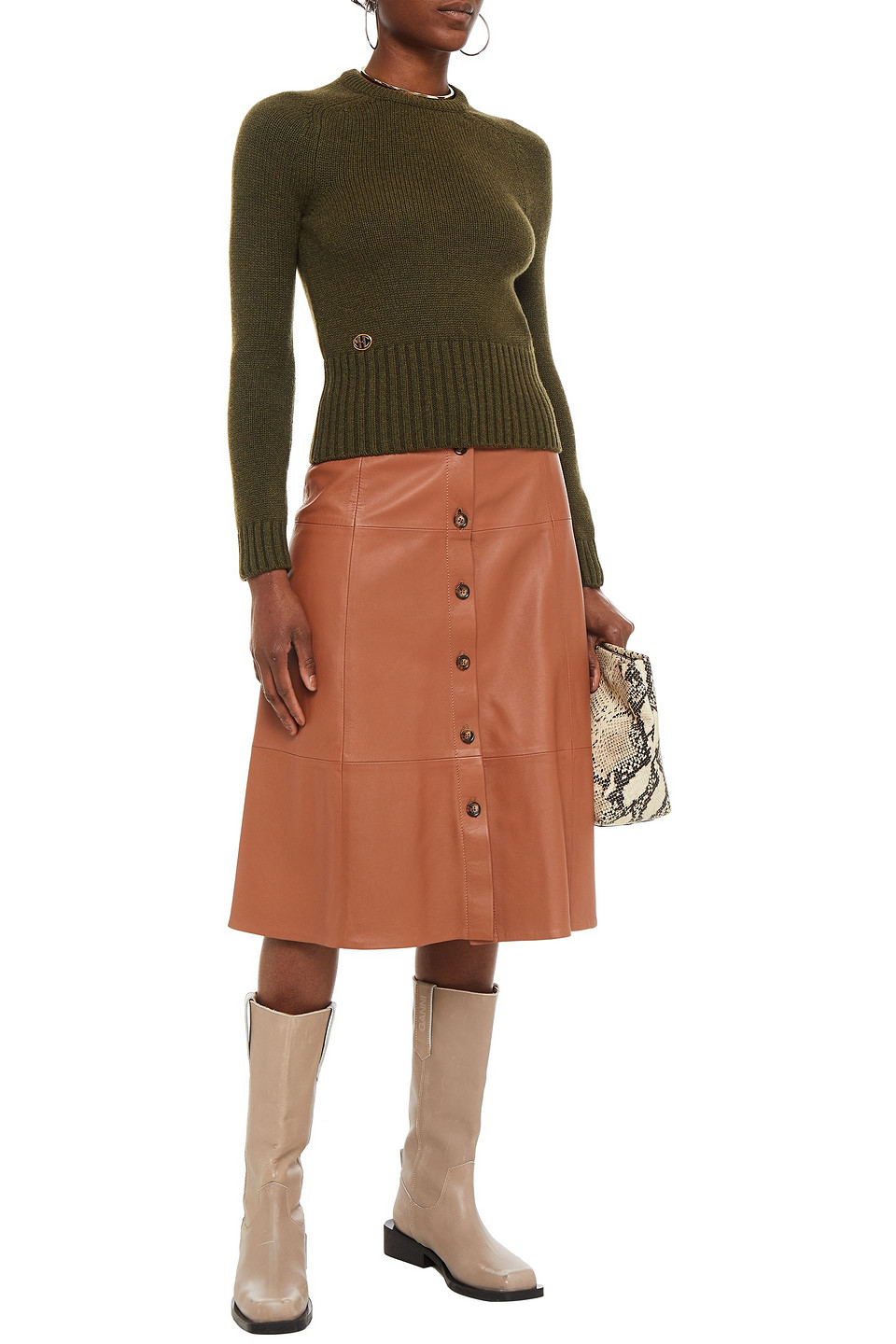 Michael Kors Cashmere Jumper In Green