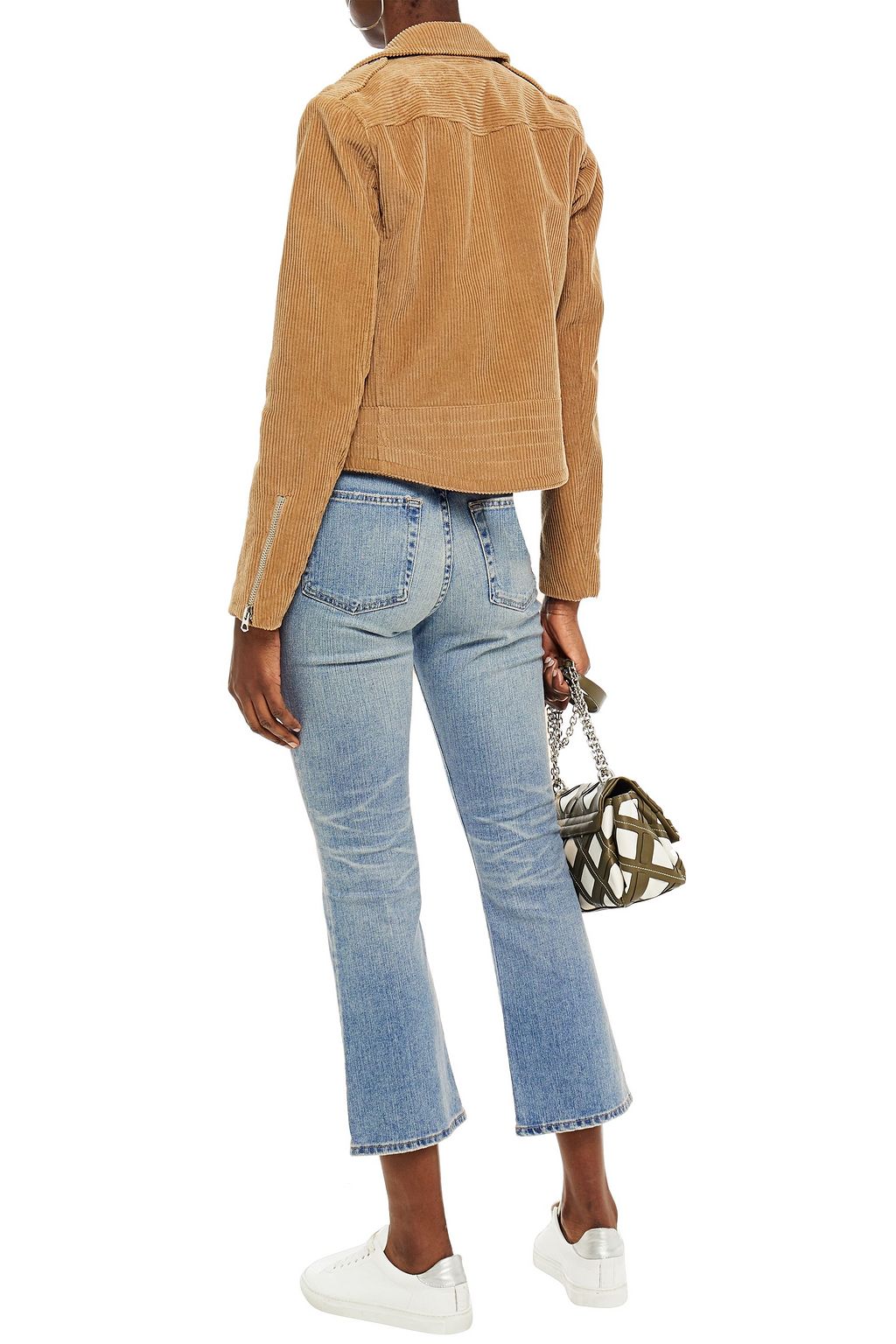 AG JEANS Distressed high-rise kick-flare jeans