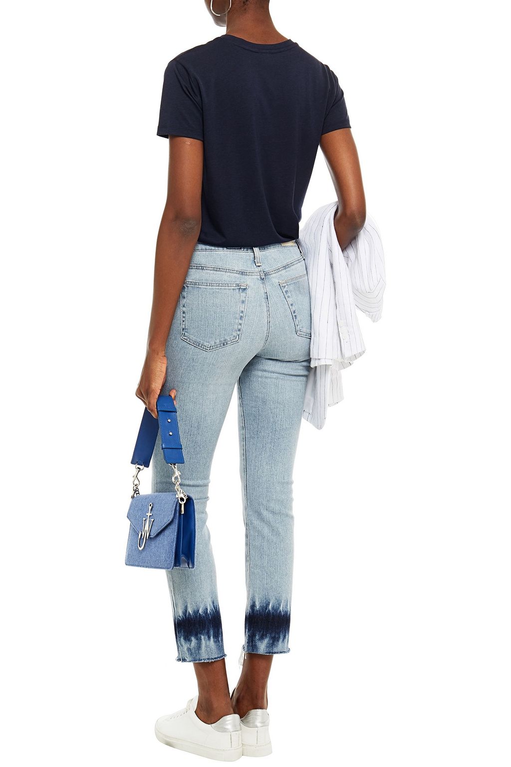 AG JEANS Isabelle faded high-rise straight-leg jeans