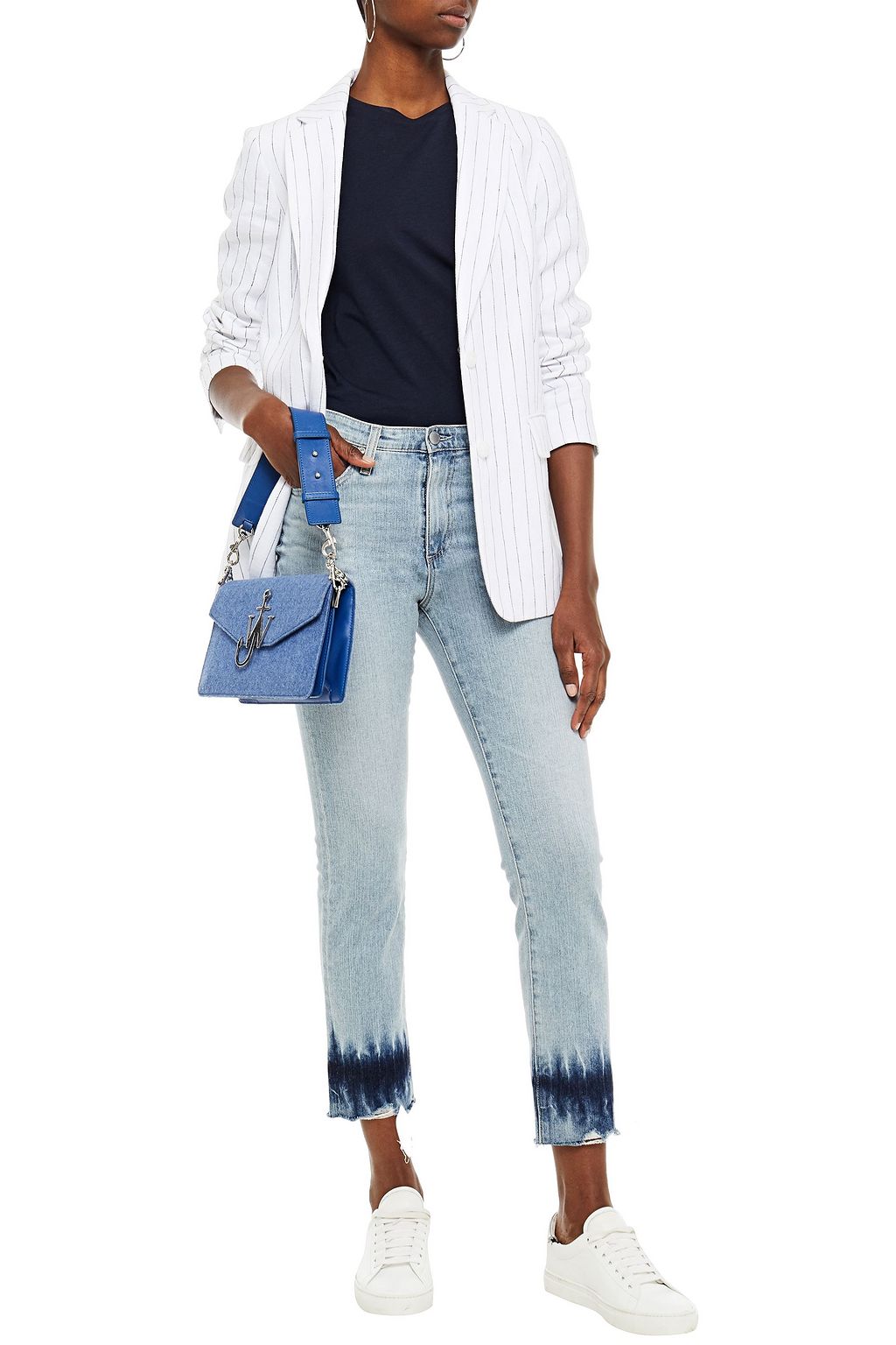 AG JEANS Isabelle faded high-rise straight-leg jeans