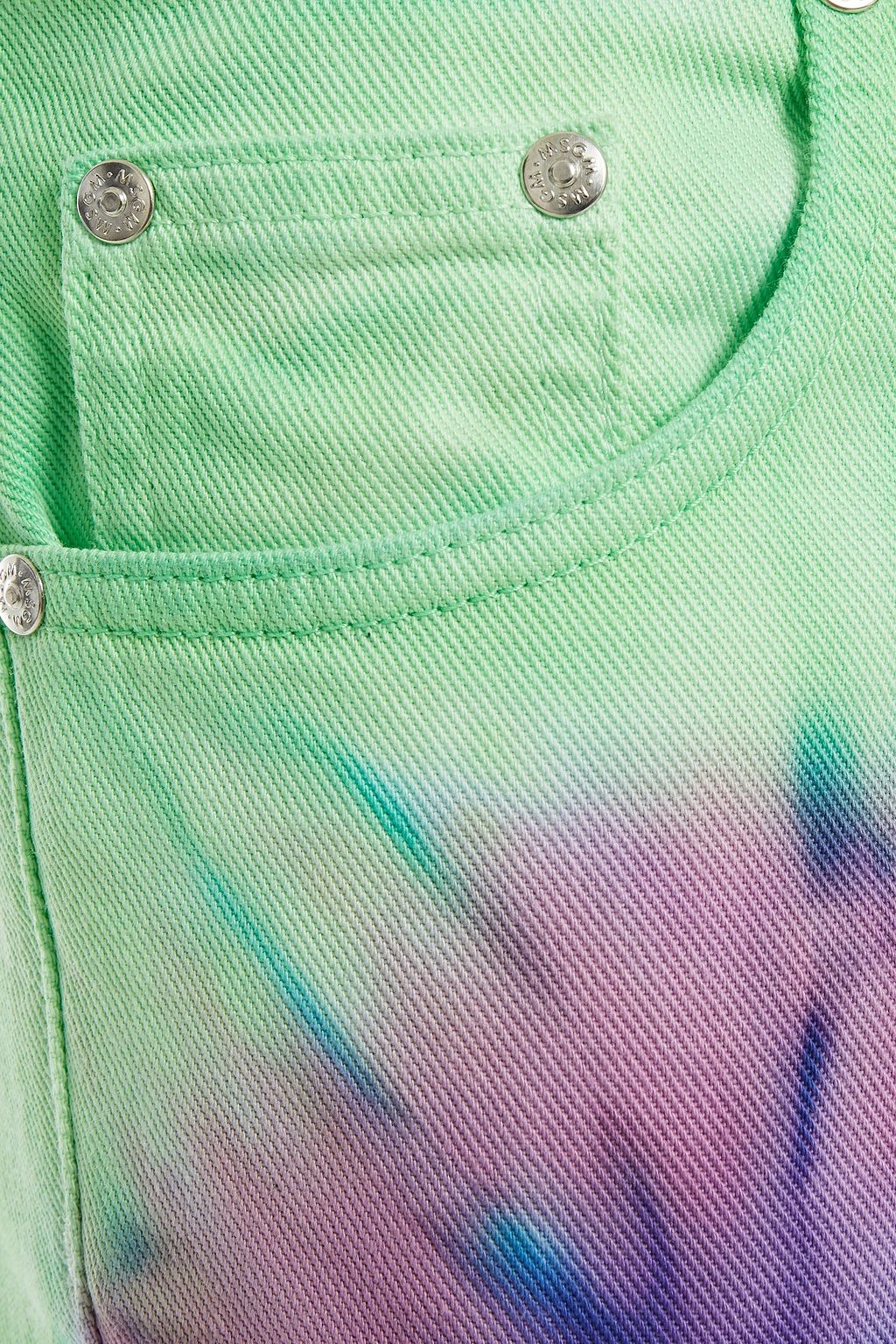 MSGM Tie-dyed high-rise straight-leg jeans