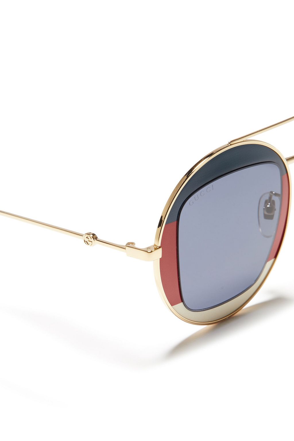 GUCCI Round-frame enamel sunglasses