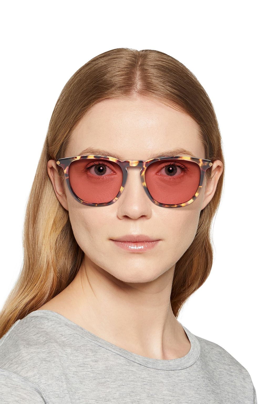 BOTTEGA VENETA D-frame tortoiseshell acetate sunglasses
