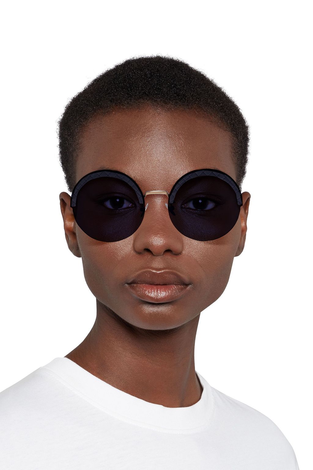 BOTTEGA VENETA Round-frame acetate sunglasses