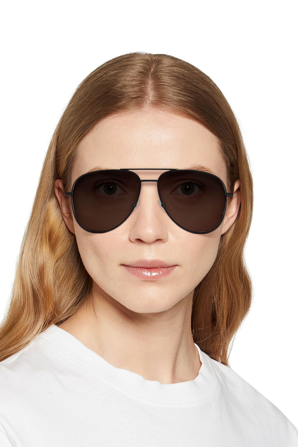 SAINT LAURENT Classic 11 aviator-style metal sunglasses