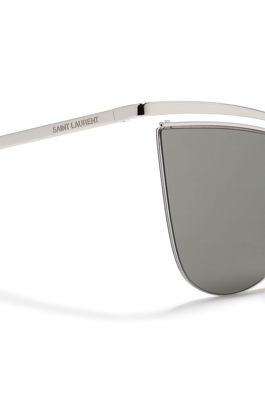 SAINT LAURENT Cat-eye silver-tone sunglasses
