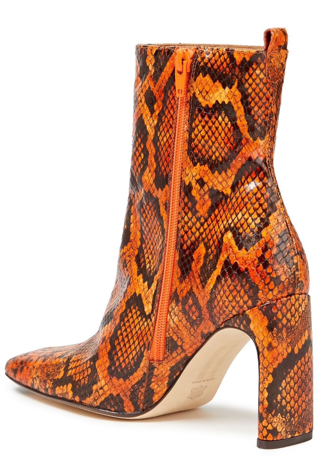 MIISTA Marcelle snake-effect leather ankle boots