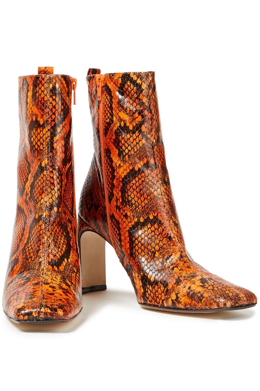 MIISTA Marcelle snake-effect leather ankle boots