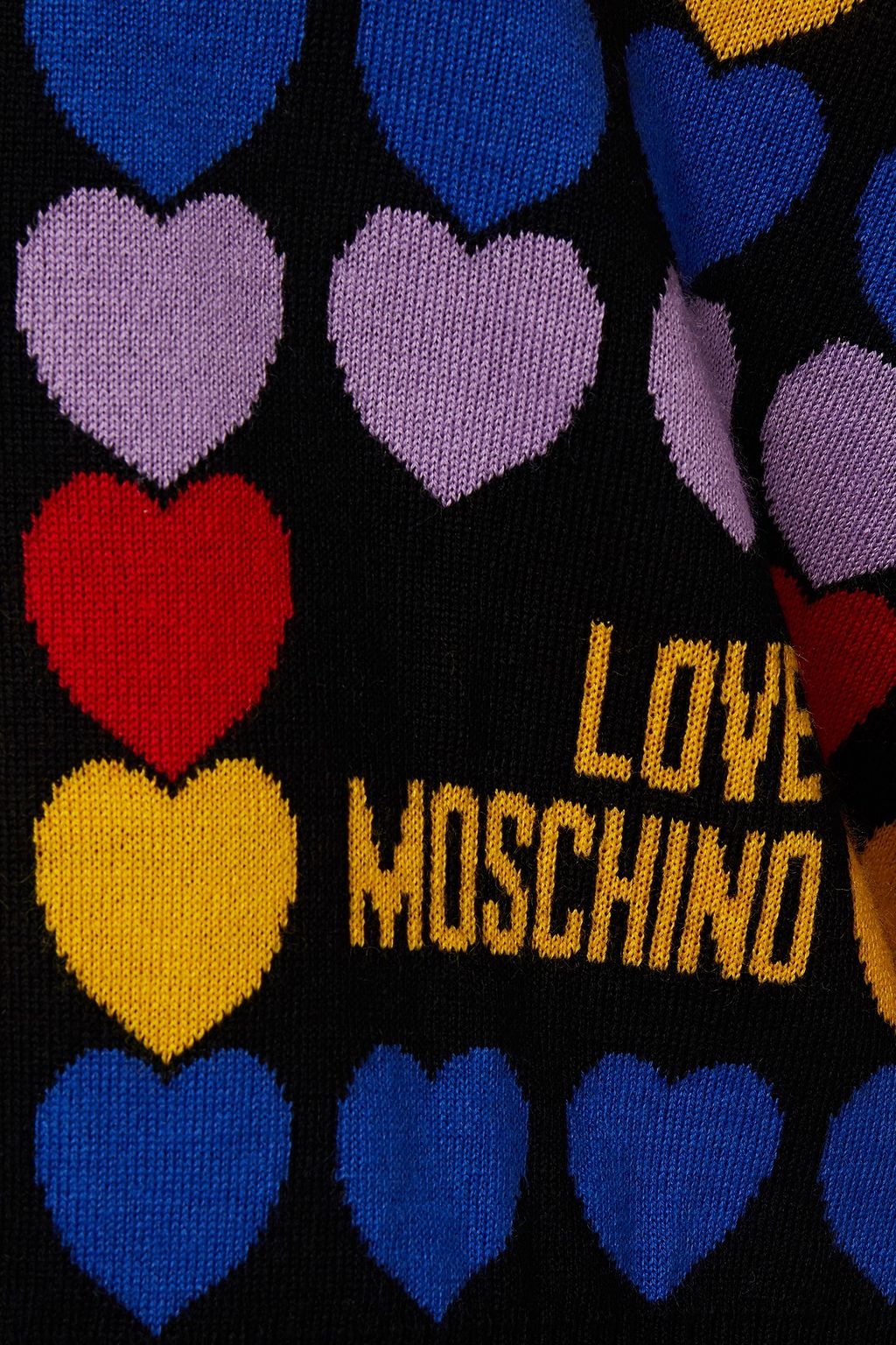 LOVE MOSCHINO Jacquard-knit wool-blend cardigan