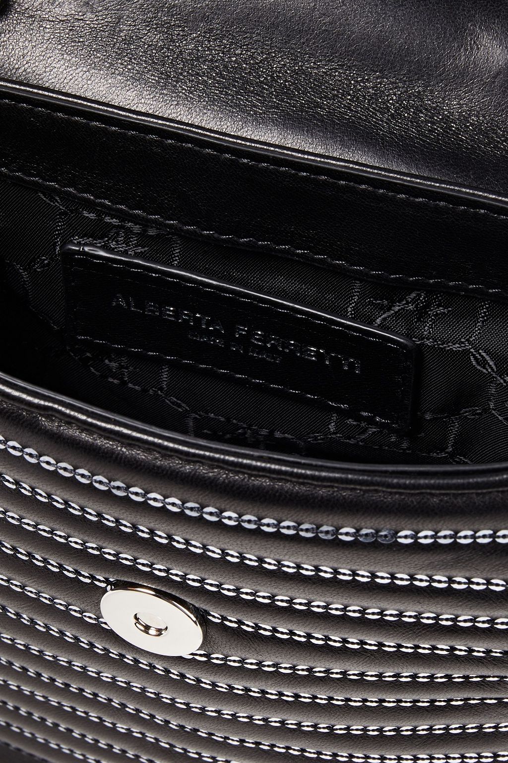 ALBERTA FERRETTI Sequined quilted leather shoulder bag