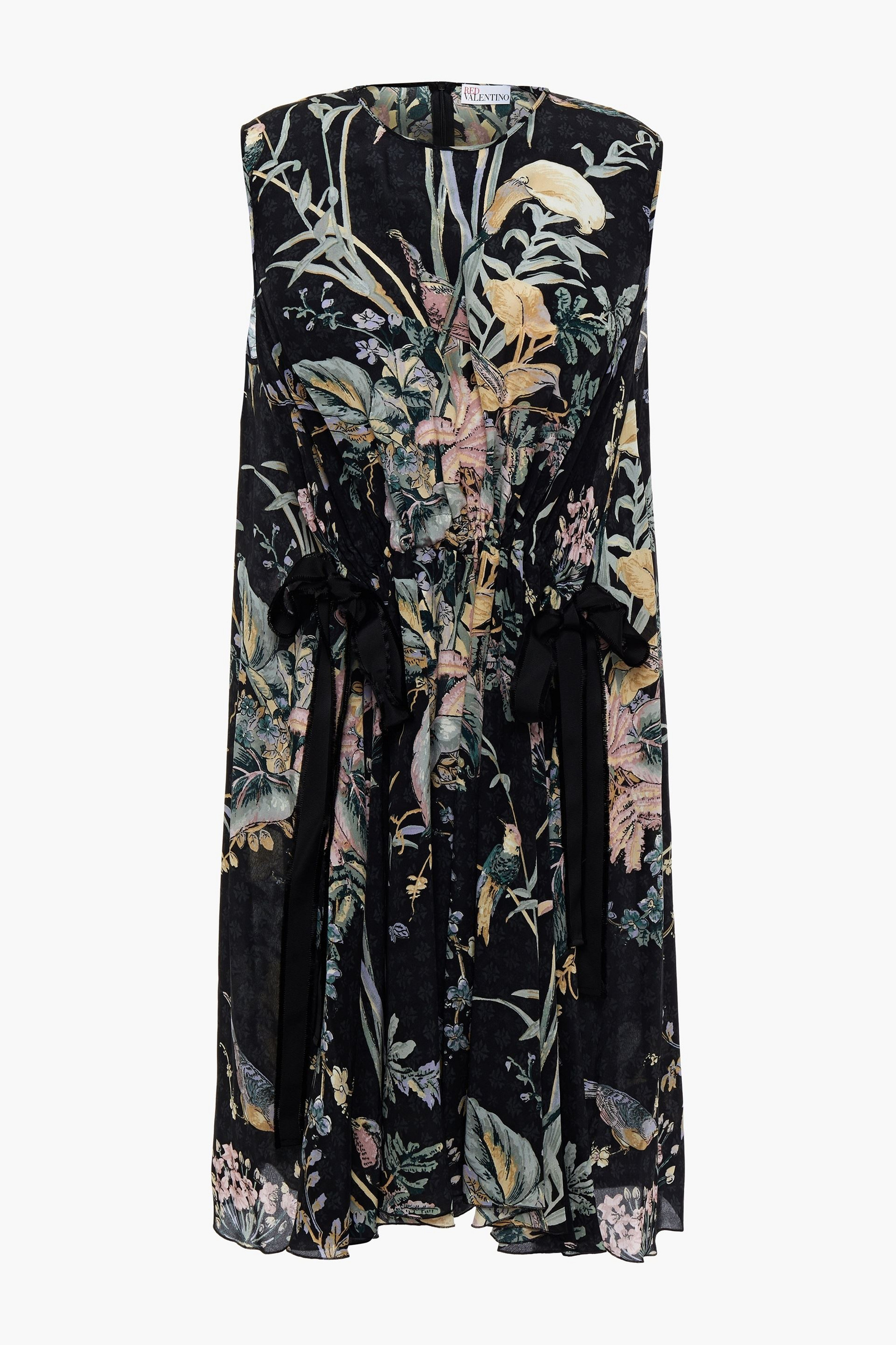 REDValentino Gathered printed silk crepe de chine dress thumbnail