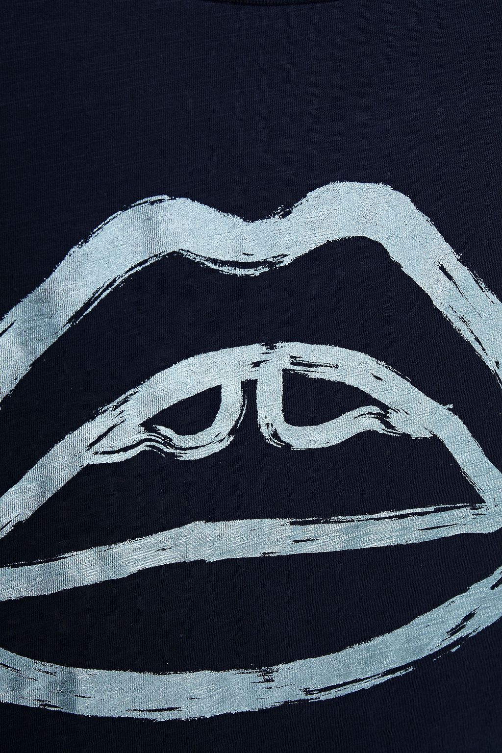 MARKUS LUPFER Alyssa metallic printed cotton-jersey T-shirt