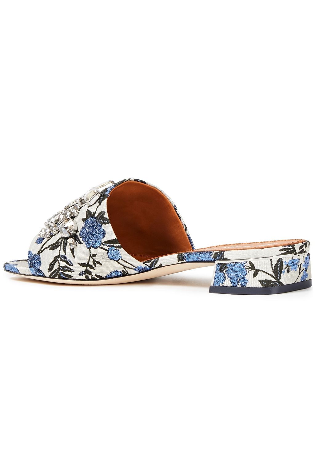 TORY BURCH Embellished brocade mules