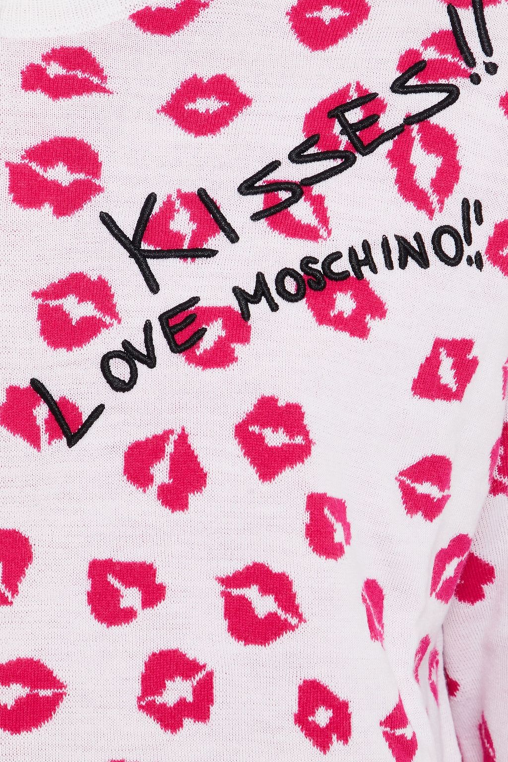 LOVE MOSCHINO Embroidered jacquard-knit jacket