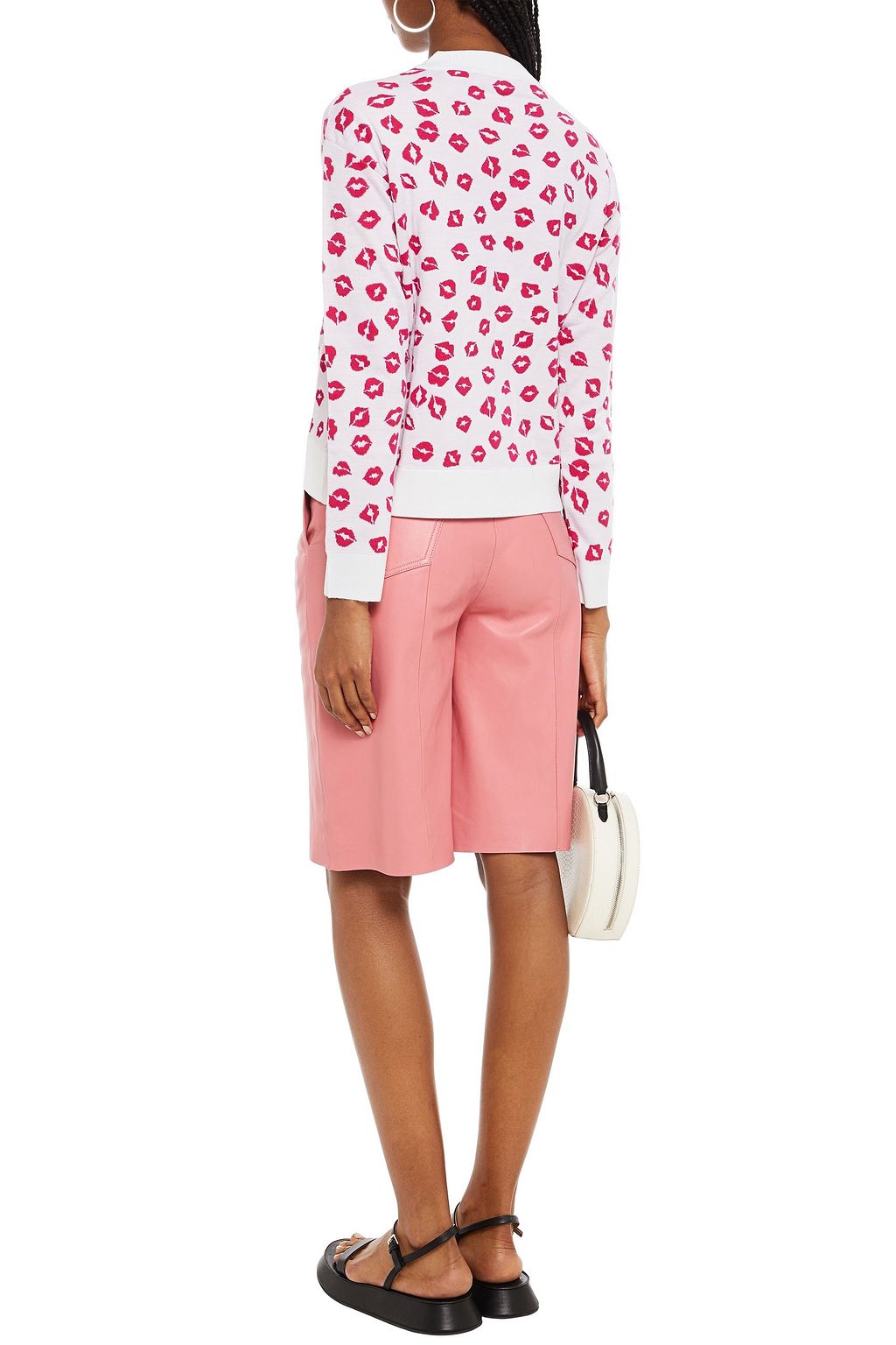 LOVE MOSCHINO Embroidered jacquard-knit jacket