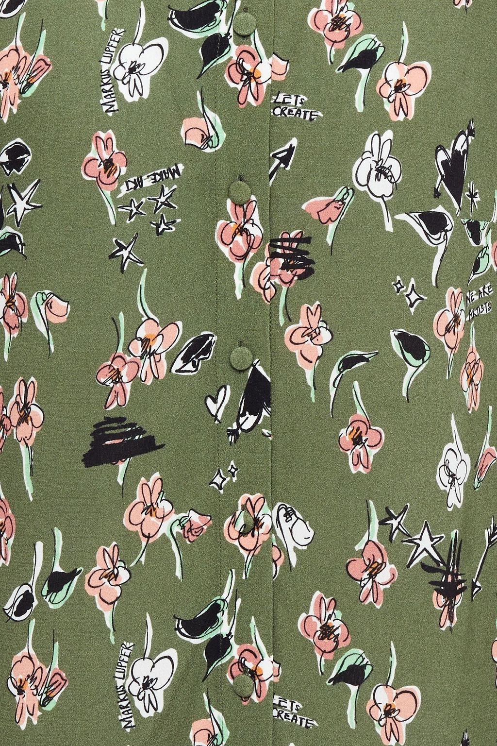 MARKUS LUPFER Maxine floral-print crepe shirt