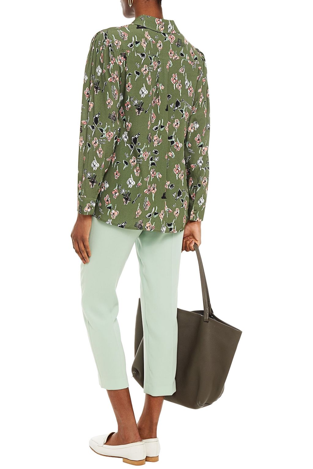 MARKUS LUPFER Maxine floral-print crepe shirt