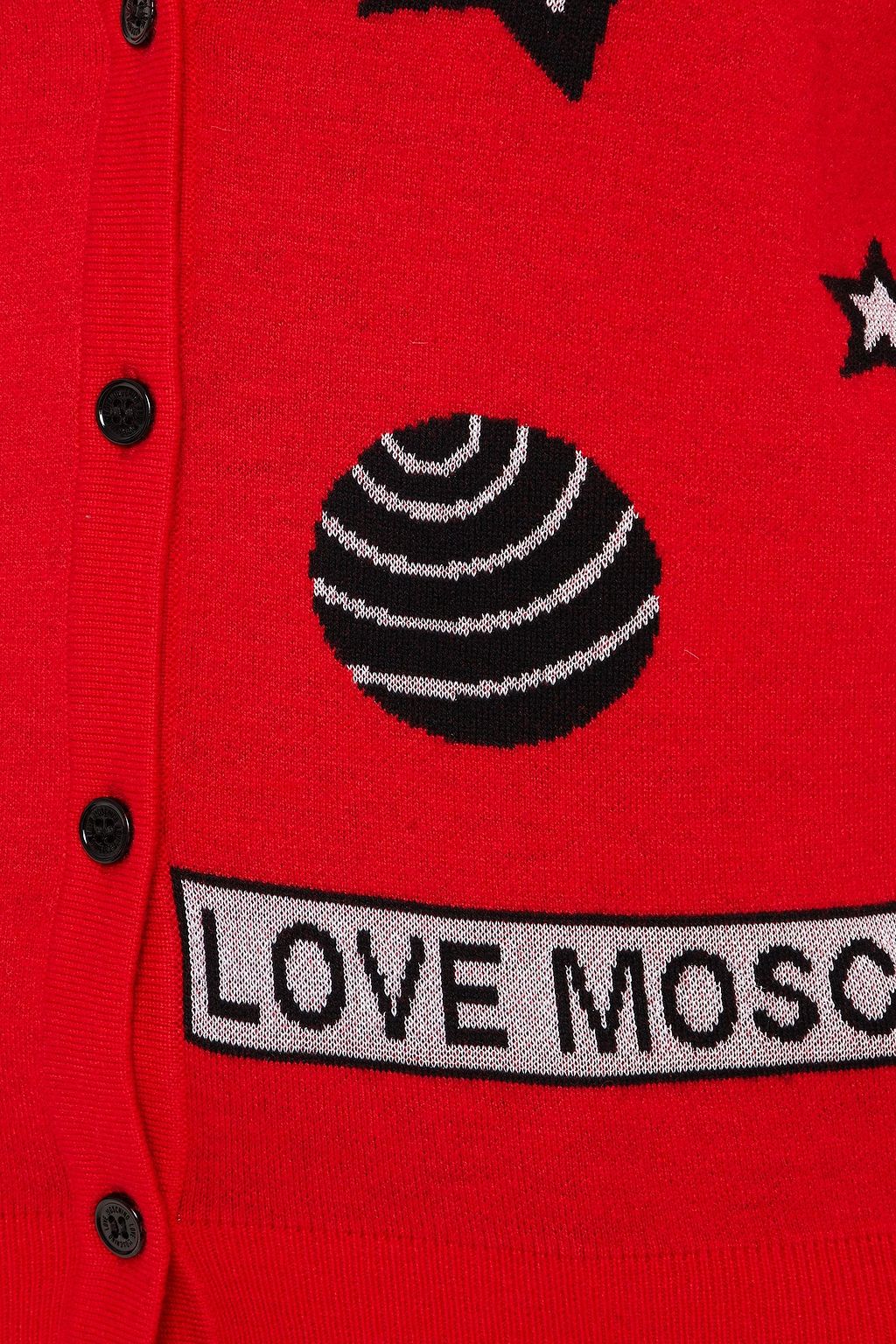 LOVE MOSCHINO Jacquard-knit cardigan