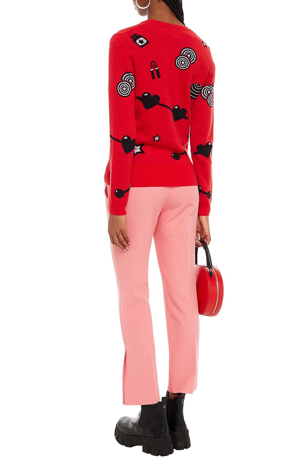 LOVE MOSCHINO Jacquard-knit cardigan