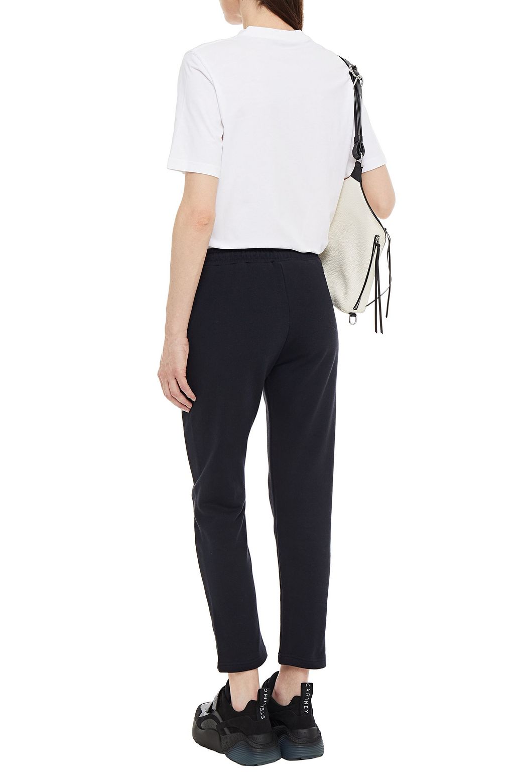 MARKUS LUPFER Daria Lara Lip appliquéd French cotton-terry track pants