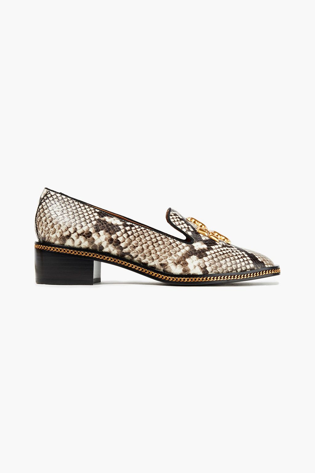 TORY BURCH Embellished snake-effect leather loafers | Sale up to 70% off |  THE OUTNET