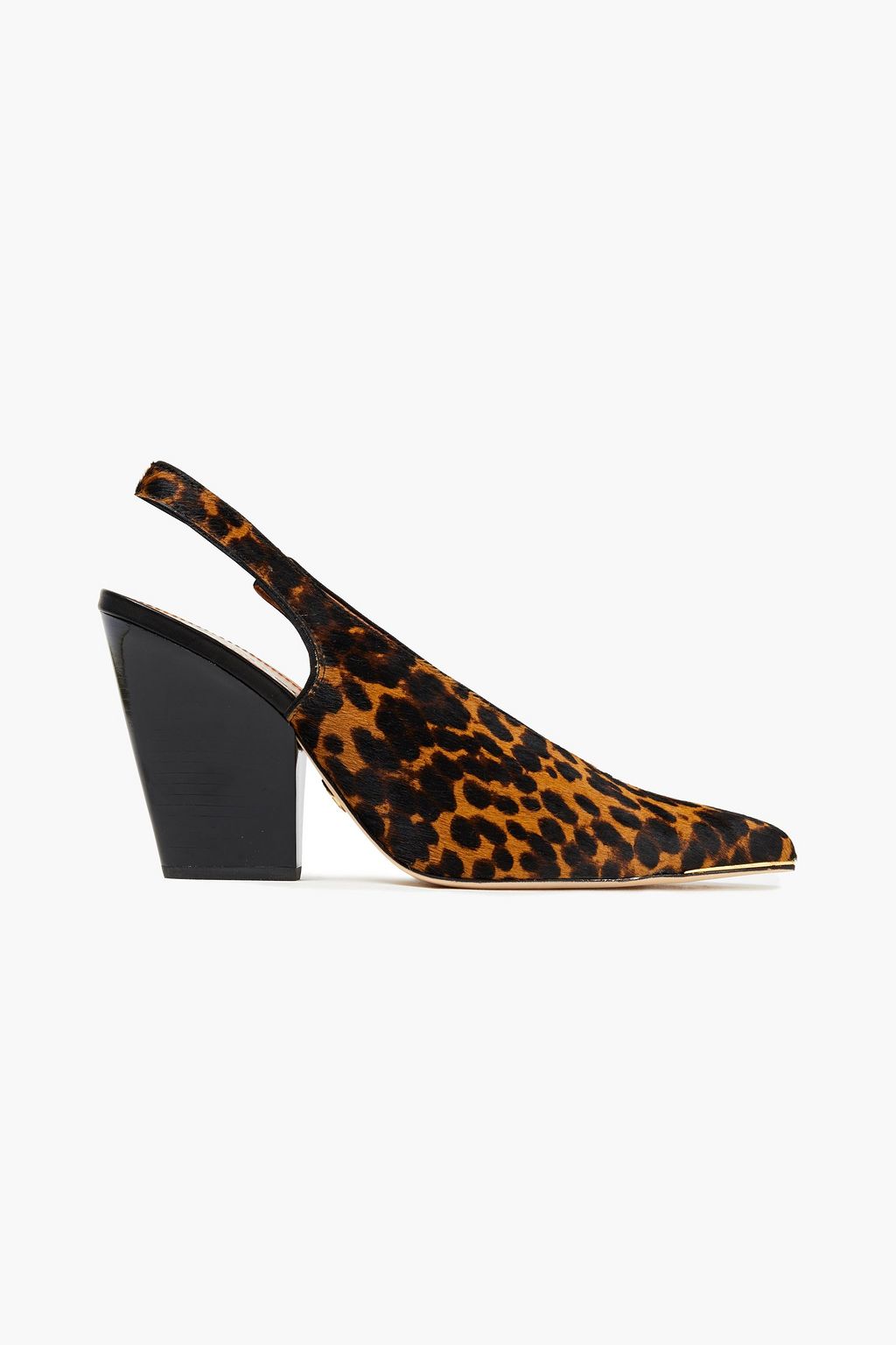 leopard slingback heels