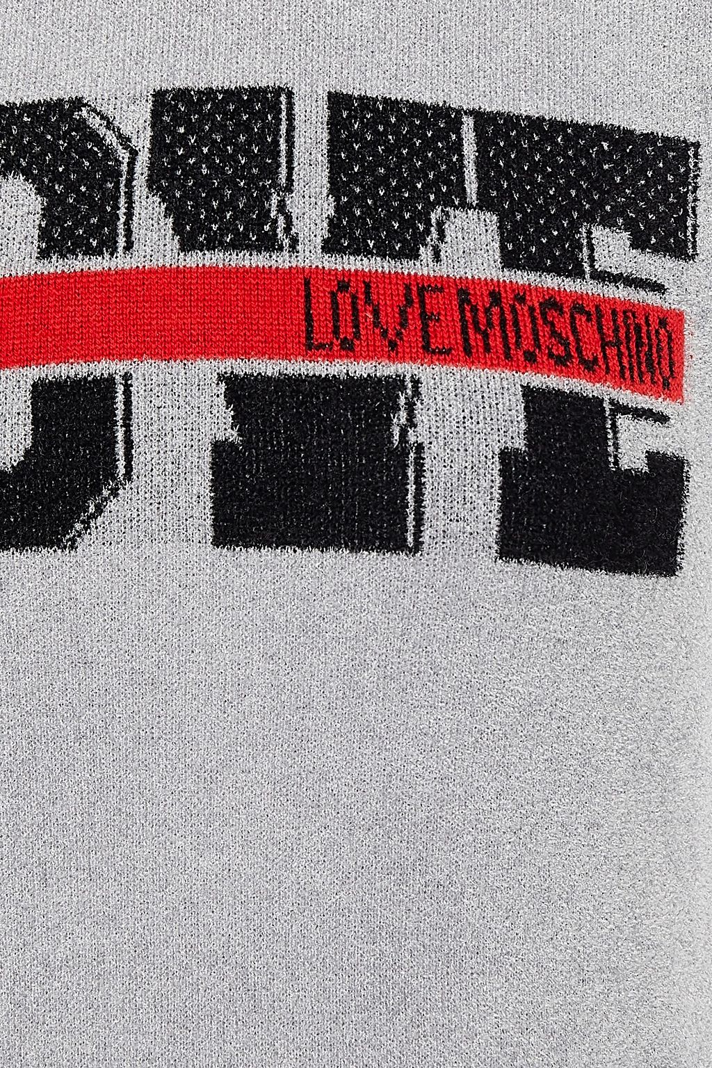 LOVE MOSCHINO Jacquard-knit mini dress